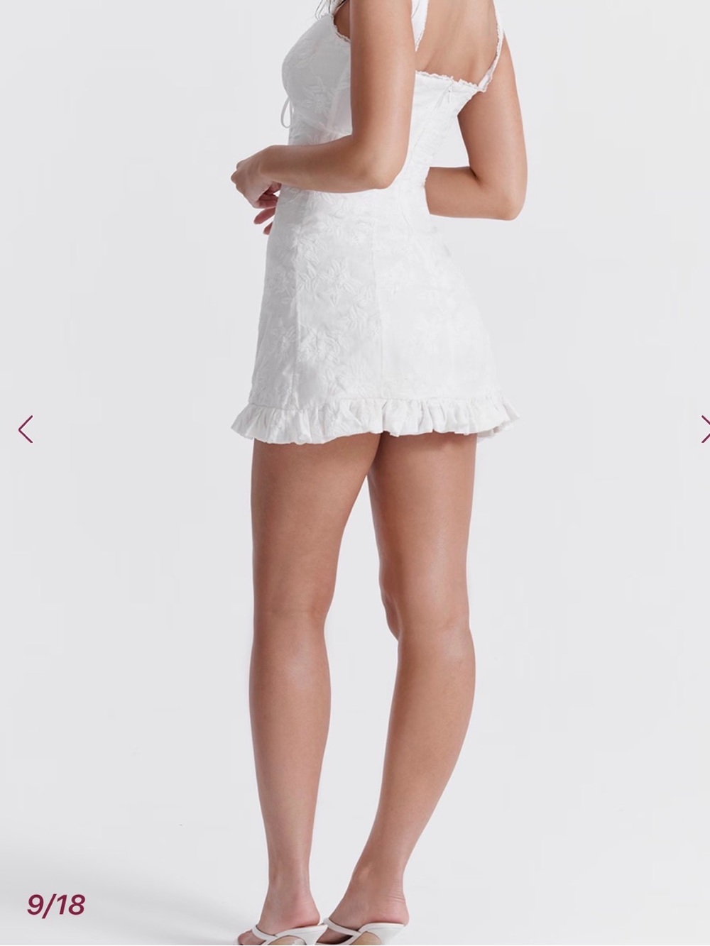 House of CB White Mini Ruffle Sundress - Picture 2 of 10